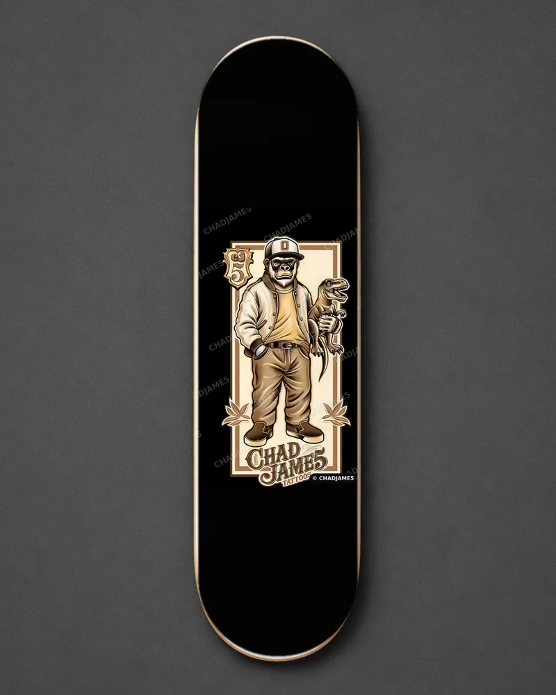 CJ5 Gorilla and Rex Skate Deck